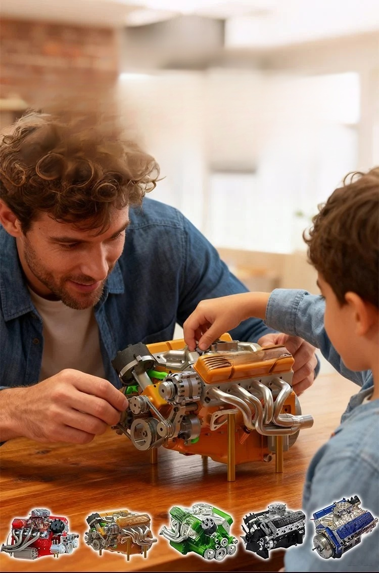 New V8 engine ornament🚗 This small-displacement V8 engine model is designed for true car enthusiasts