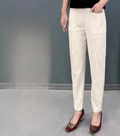 🔥Fashionable cotton and linen harem pants 💕🍀Soft and skin-friendly sweat-absorbent and breathable