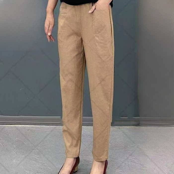 🔥Fashionable cotton and linen harem pants 💕🍀Soft and skin-friendly sweat-absorbent and breathable