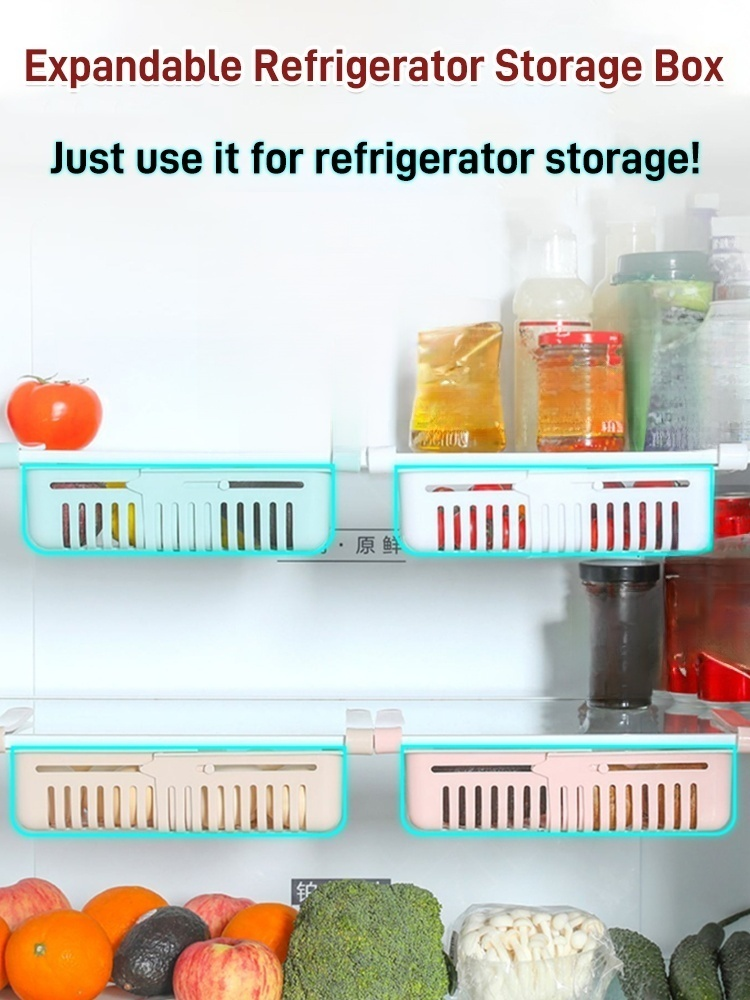 💕🍀Expandable Refrigerator Storage Box  ✨ BOXES  2X Space Magic  