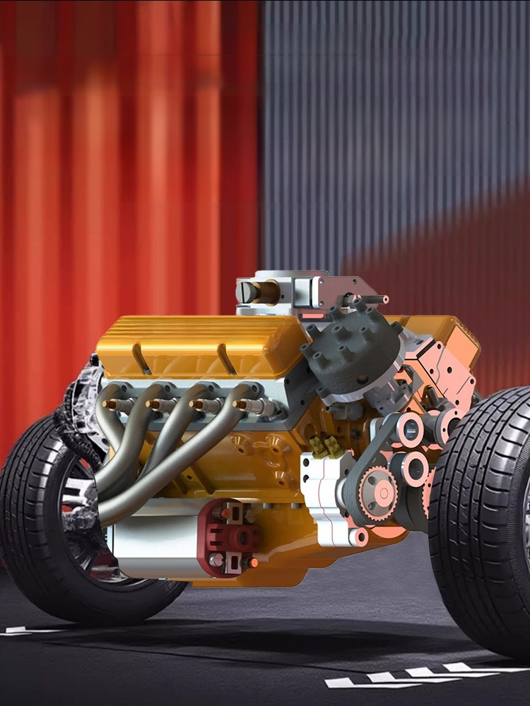 New V8 engine ornament🚗 This small-displacement V8 engine model is designed for true car enthusiasts