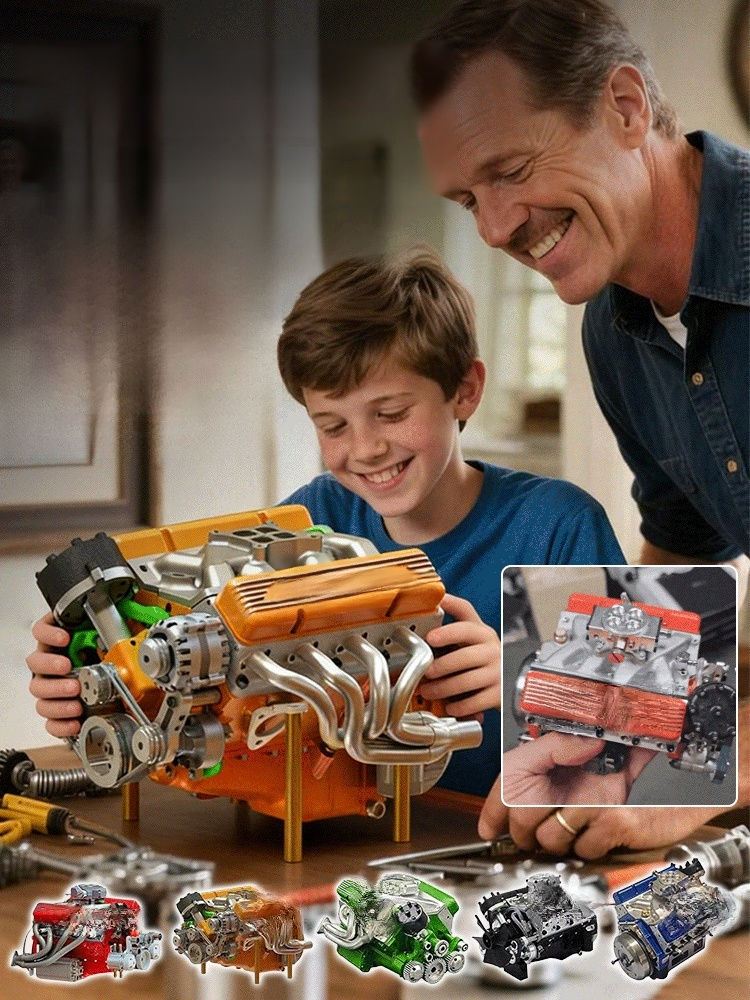 New V8 engine ornament🚗 This small-displacement V8 engine model is designed for true car enthusiasts