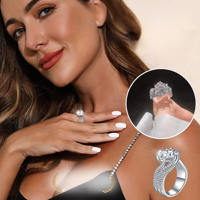 [Light luxury] Luxurious rhinestone ring full of rhinestones