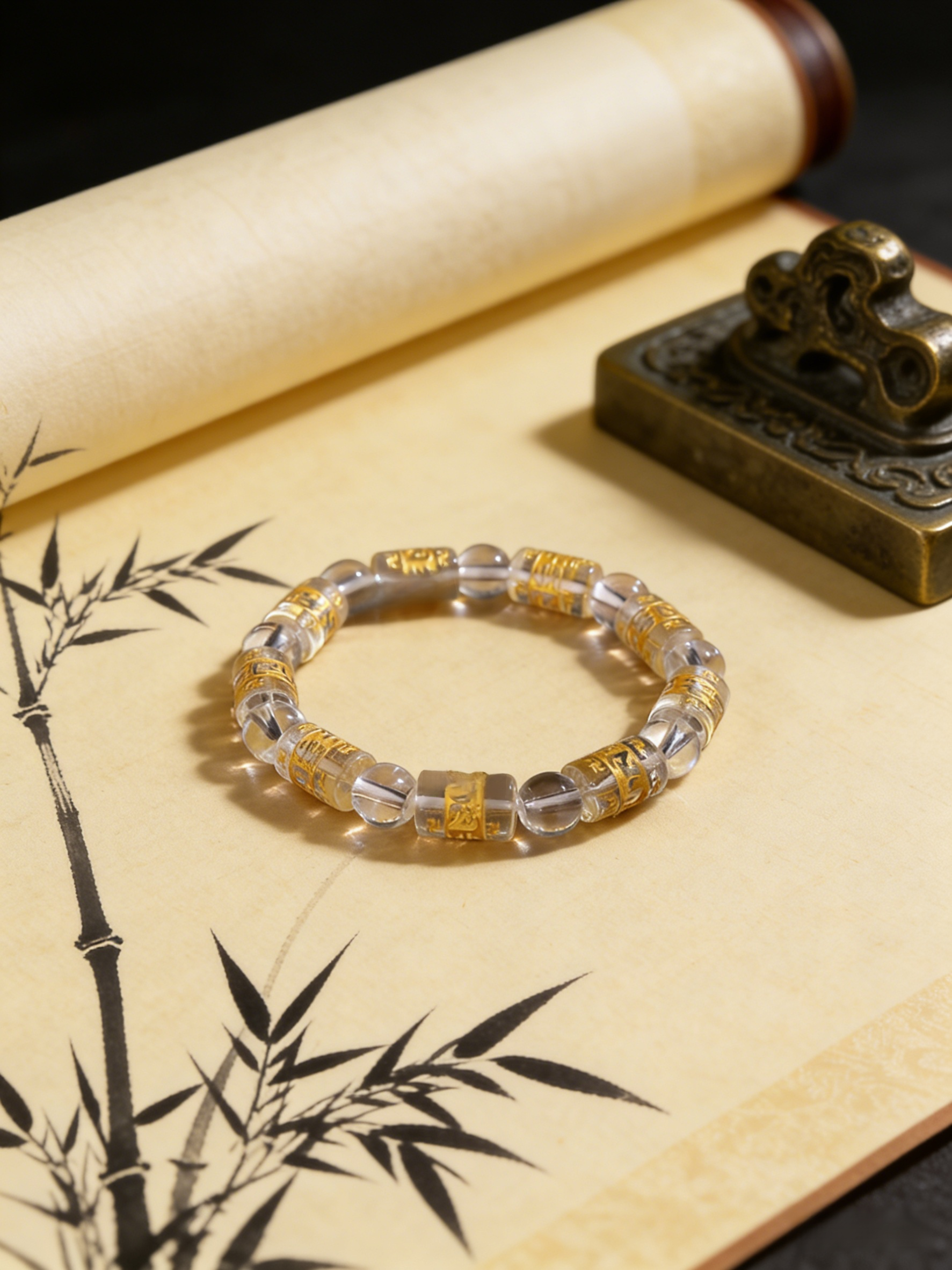 【Guardian】Six-Word Mantra Crystal Bracelet