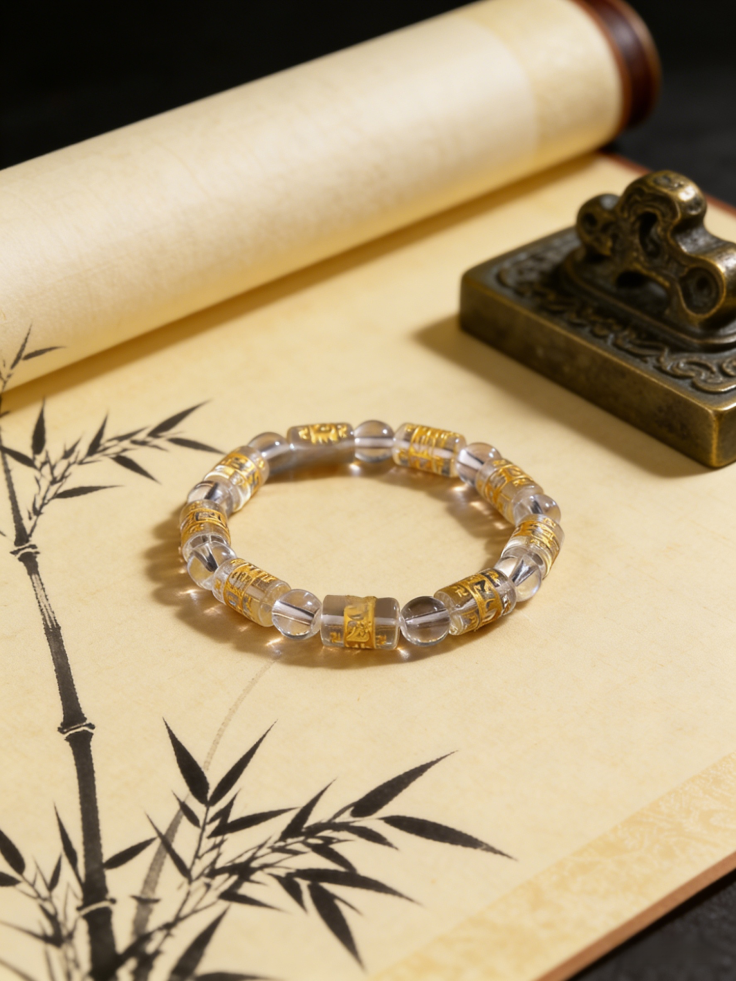 【Guardian】Six-Word Mantra Crystal Bracelet