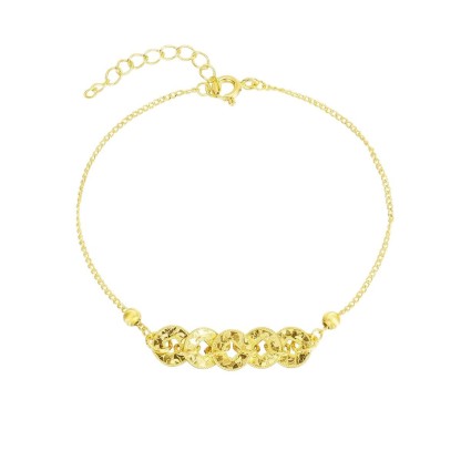 Glittering Five Emperors Coin Wealth Bracelet