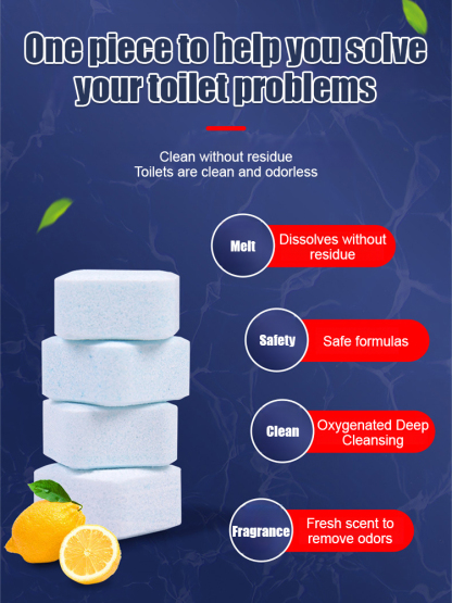 Powerful Stain Remover Toilet Bowl Cleaning Foam Tablets