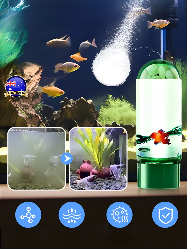  [One-Minute Water Purification] Powerful Aquarium Water Clarifying Tablets