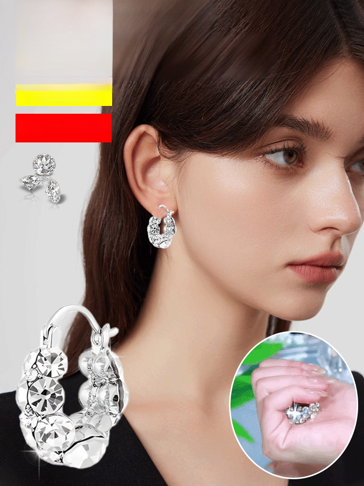 Exquisite Sparkling Full Rhinestone Earrings
