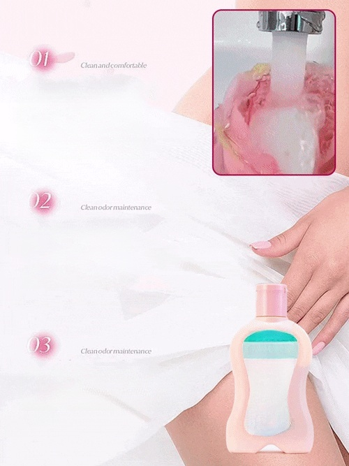 Female private area cleansing, gentle care, refreshing wash