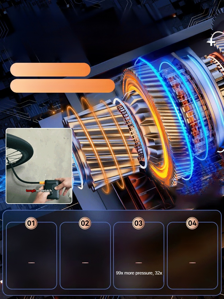 Portable Dual-Screen Smart Air Pump