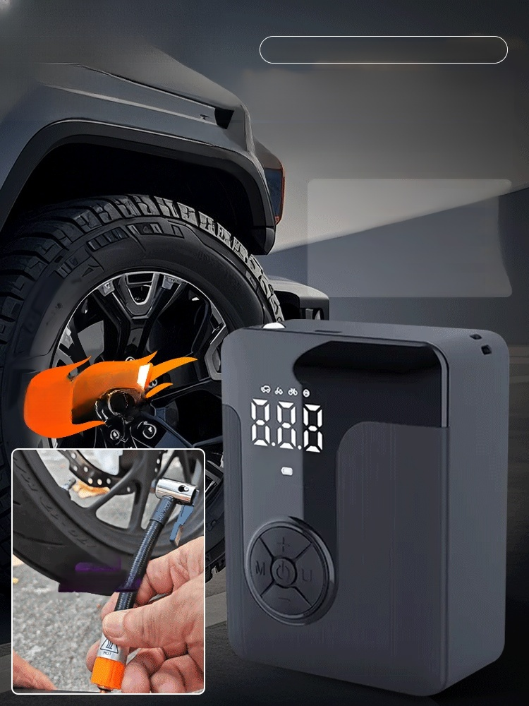 Portable Dual-Screen Smart Air Pump