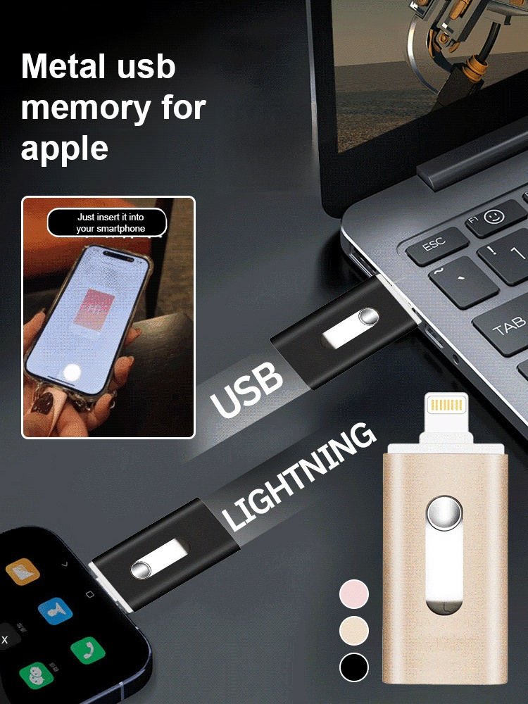 Dual-purpose 3-in-1 high-speed large-capacity flash memory USB drive
