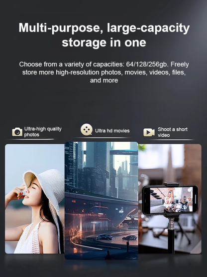 Dual-purpose 3-in-1 high-speed large-capacity flash memory USB drive