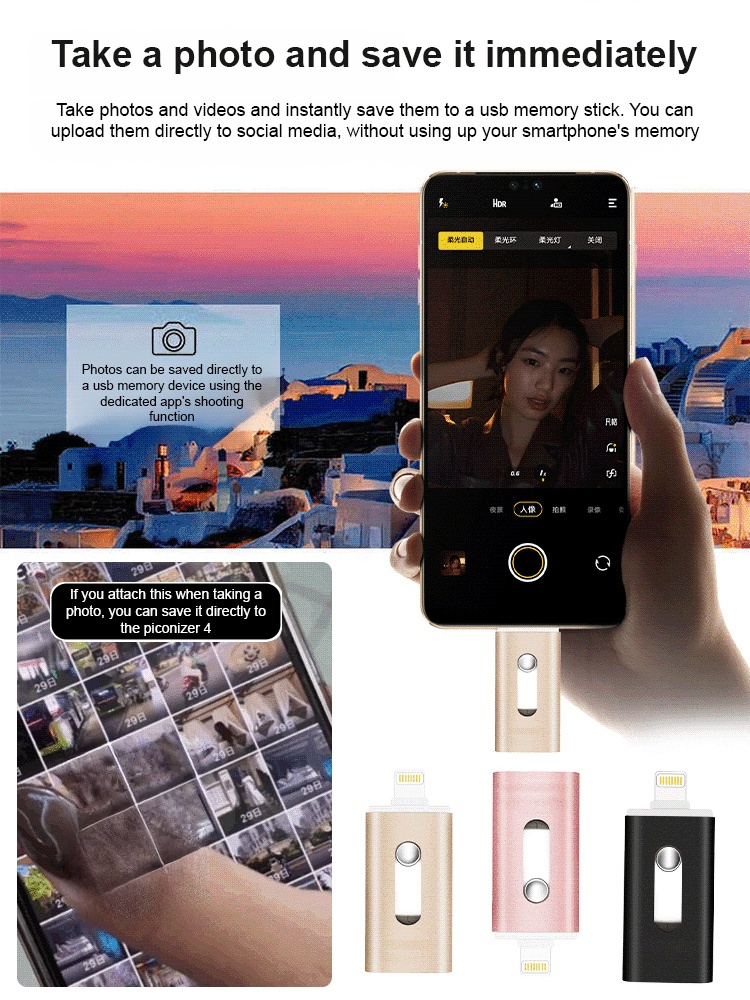 Dual-purpose 3-in-1 high-speed large-capacity flash memory USB drive