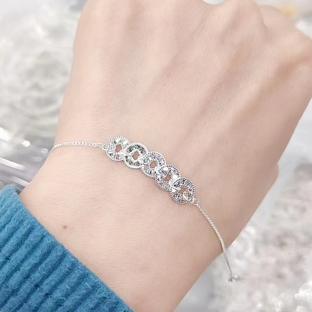 Glittering Five Emperors Coin Wealth Bracelet