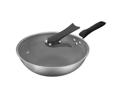 Honeycomb Stainless Steel Wok