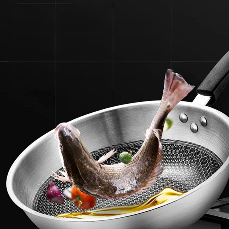 Honeycomb Stainless Steel Wok