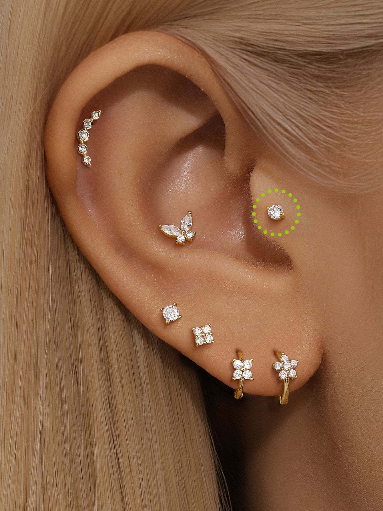 925 Sterling Silver Tiny Zircon Ear Piercing Stud 3.6mm-aurivna