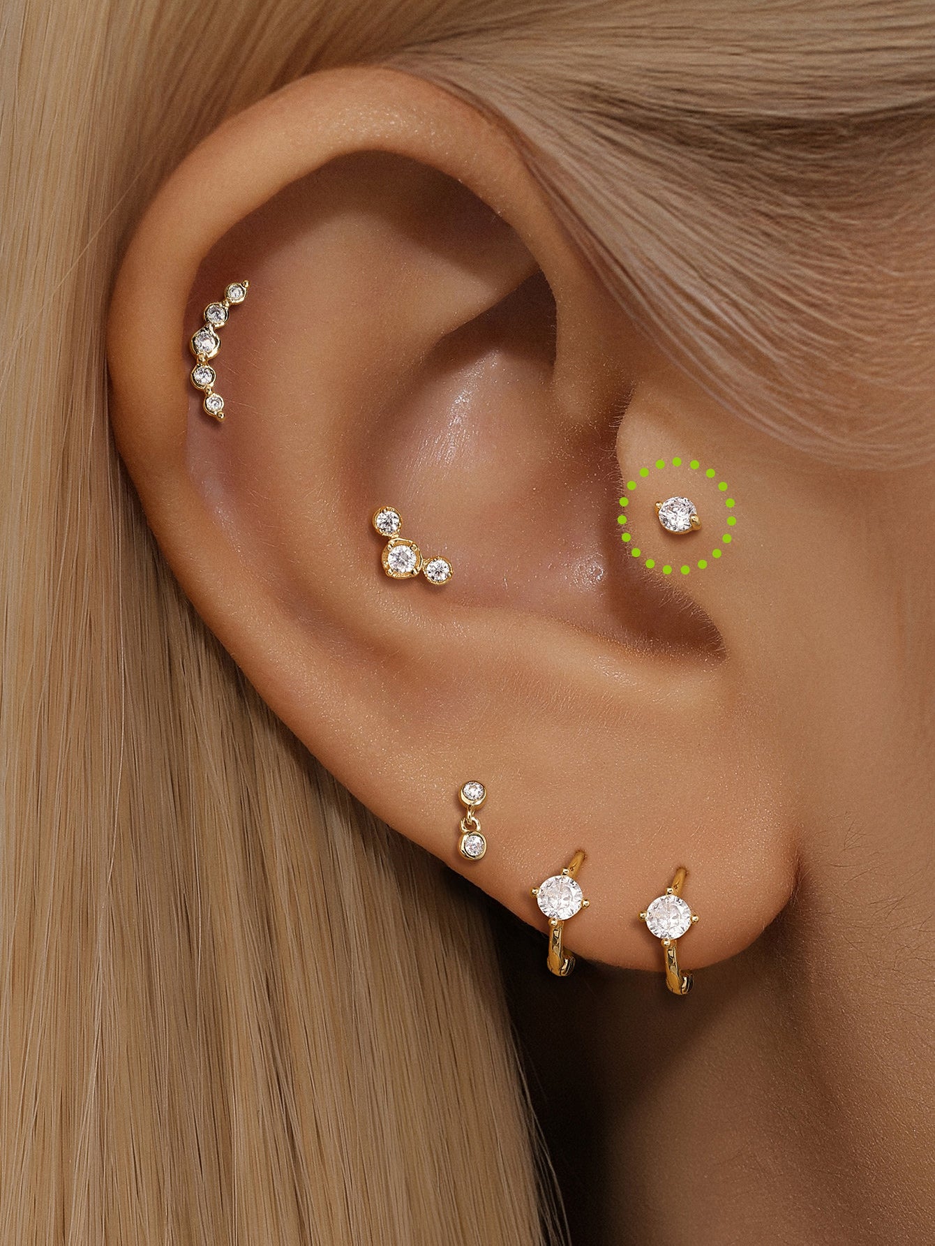 925 Sterling Silver Tiny Zircon Ear Piercing Stud 3.6mm-aurivna