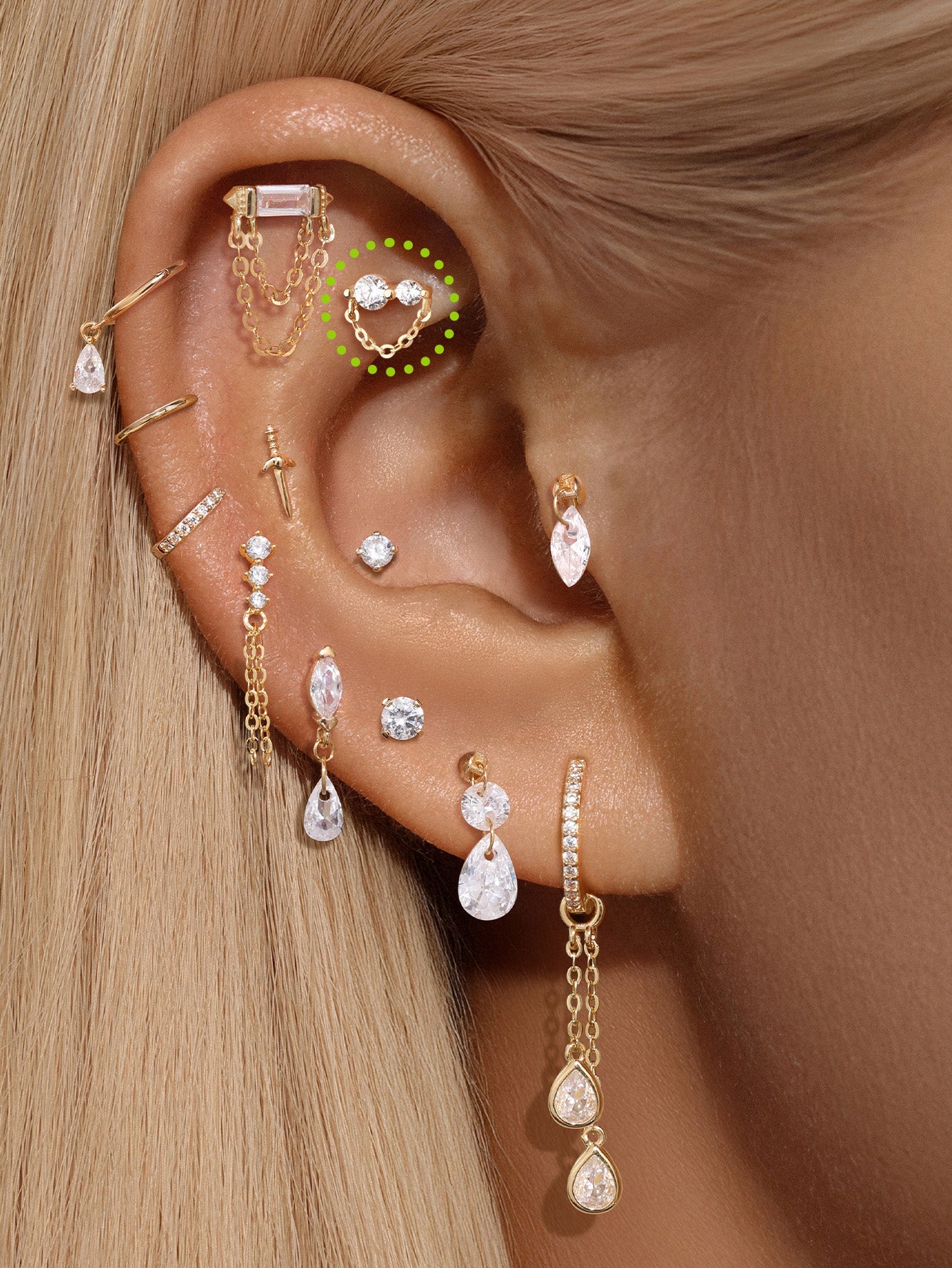 925 Sterling Silver U-Shaped Tassel Flatback-aurivna