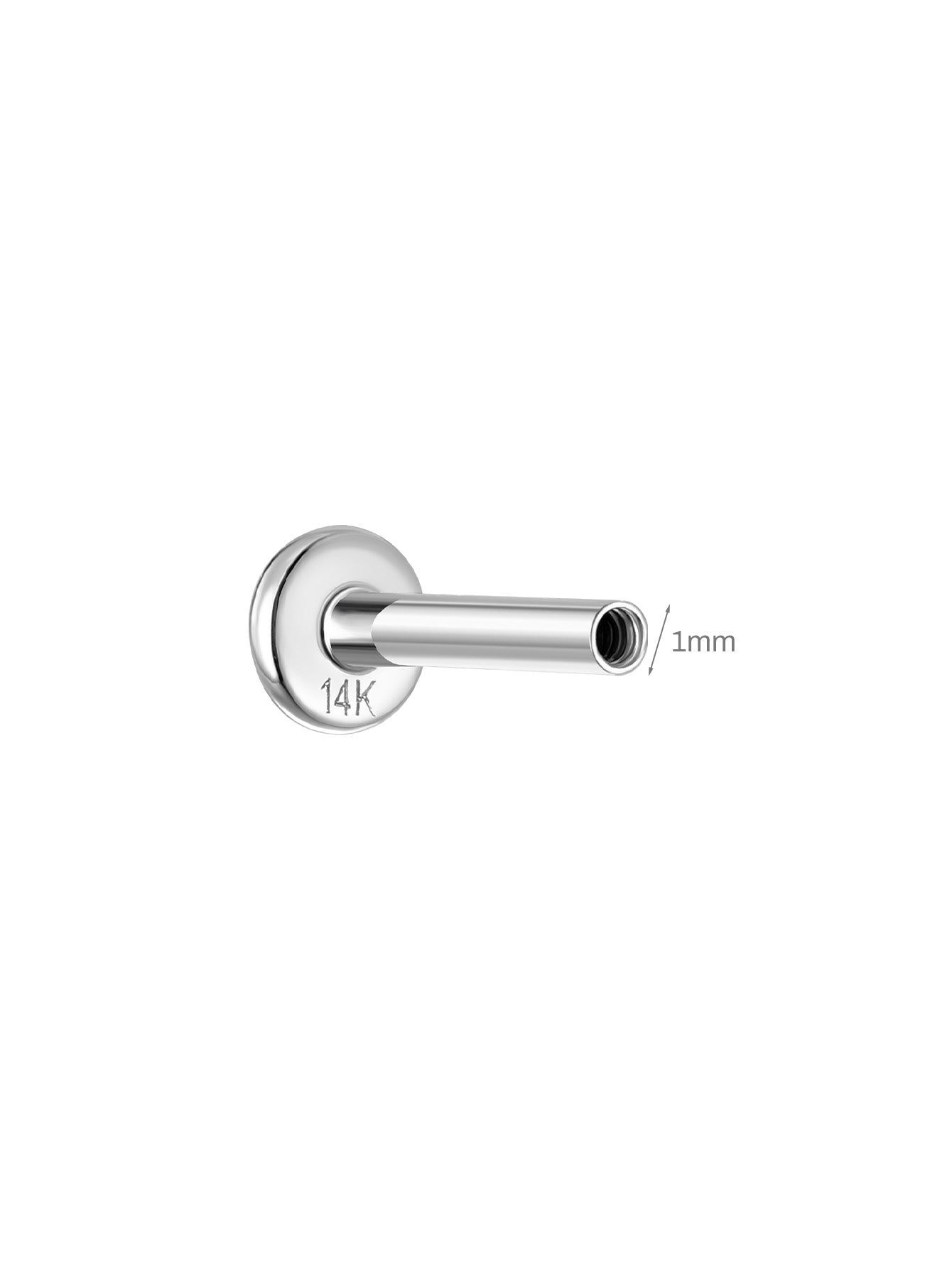 14K Solid Gold Flatback Base 5mm/6.5mm/8mm-aurivna