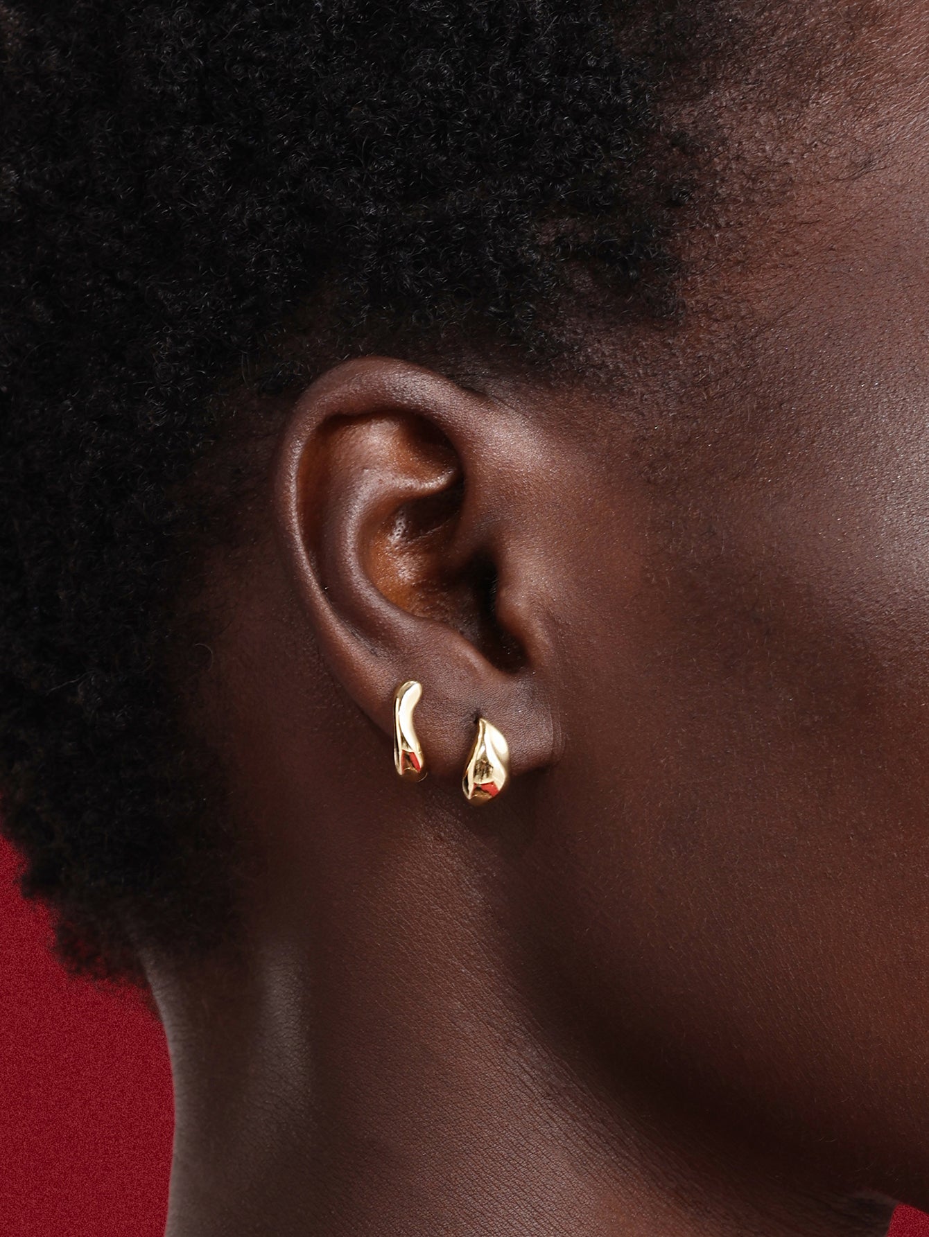 18k Gold Vermeil Flow Hoops-aurivna