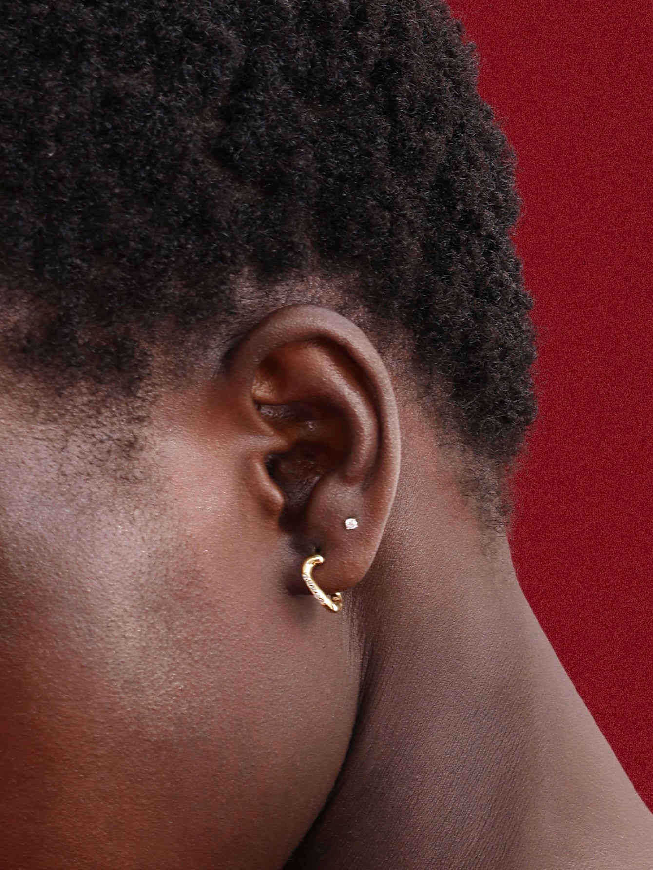 18K Gold Vermeil Flow CZ Hoops-aurivna