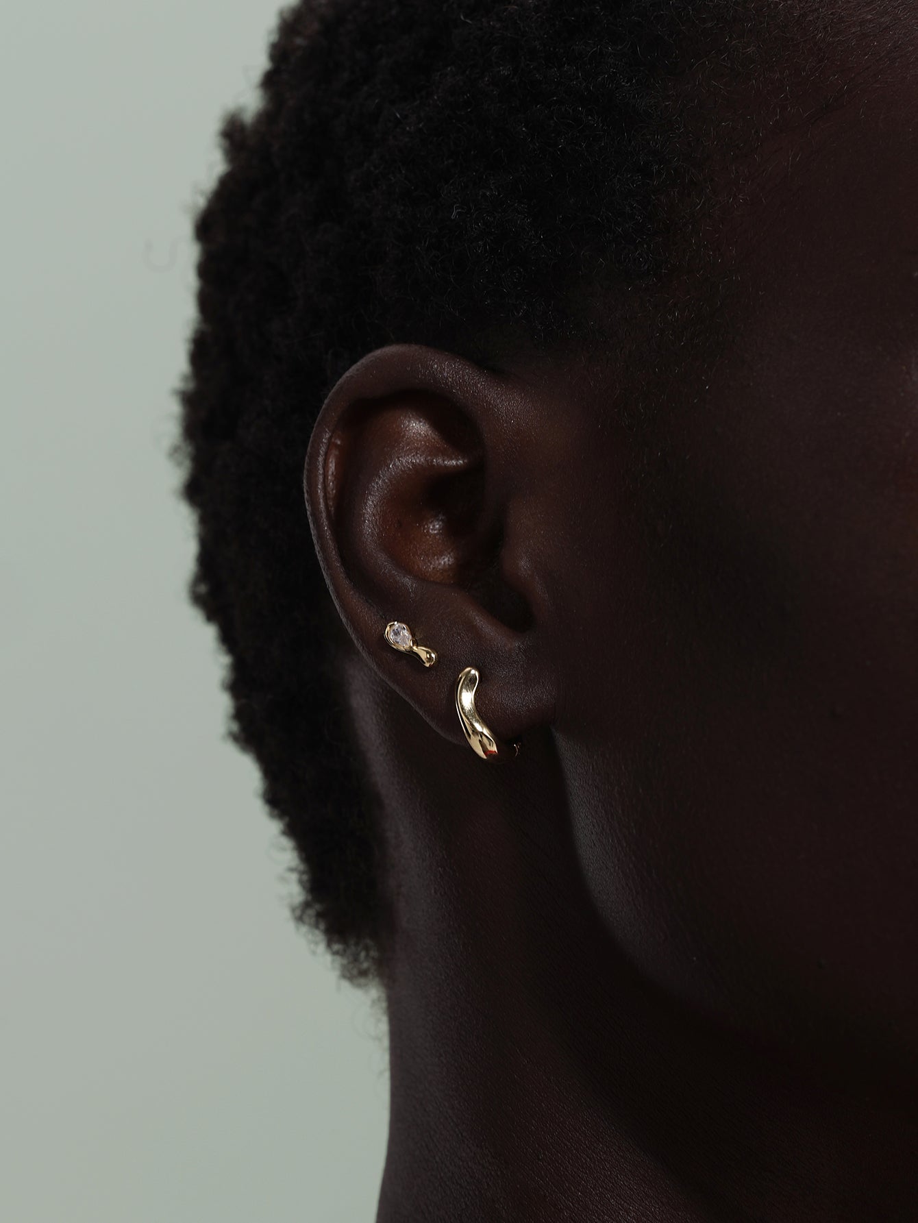 18k Gold Vermeil Flow Hoops-aurivna