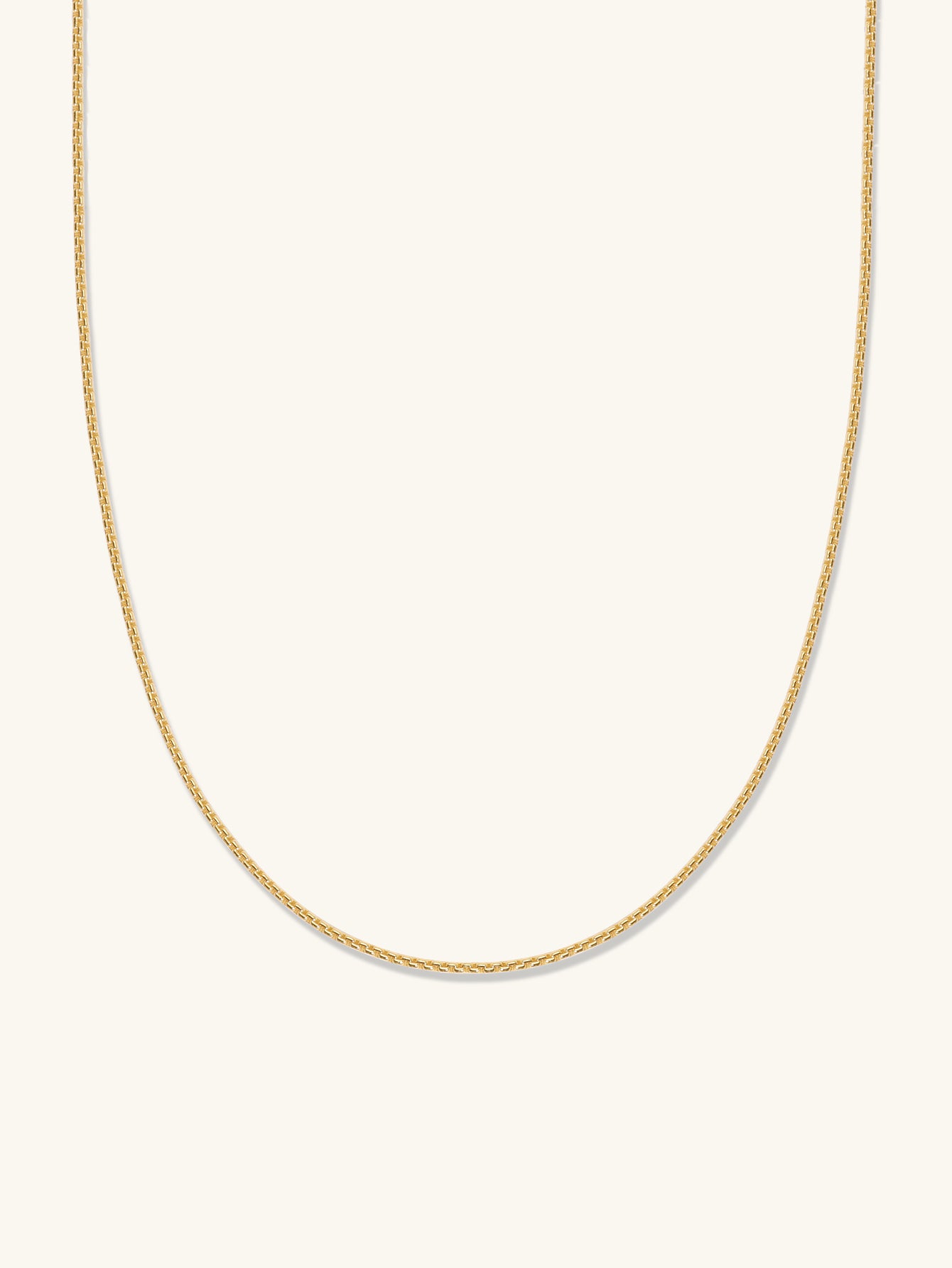 18k Gold Vermeil Baby Box Chain Necklace-aurivna