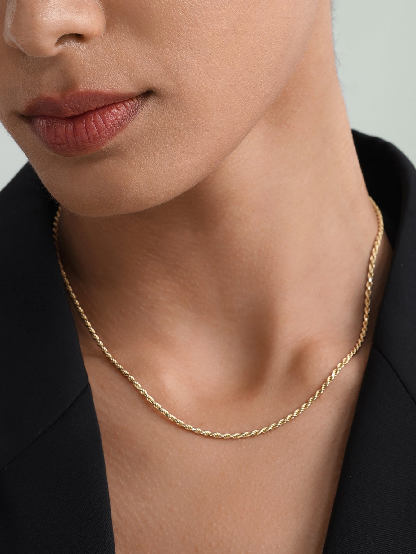 18k Gold Vermeil Curb Chain Necklace-aurivna