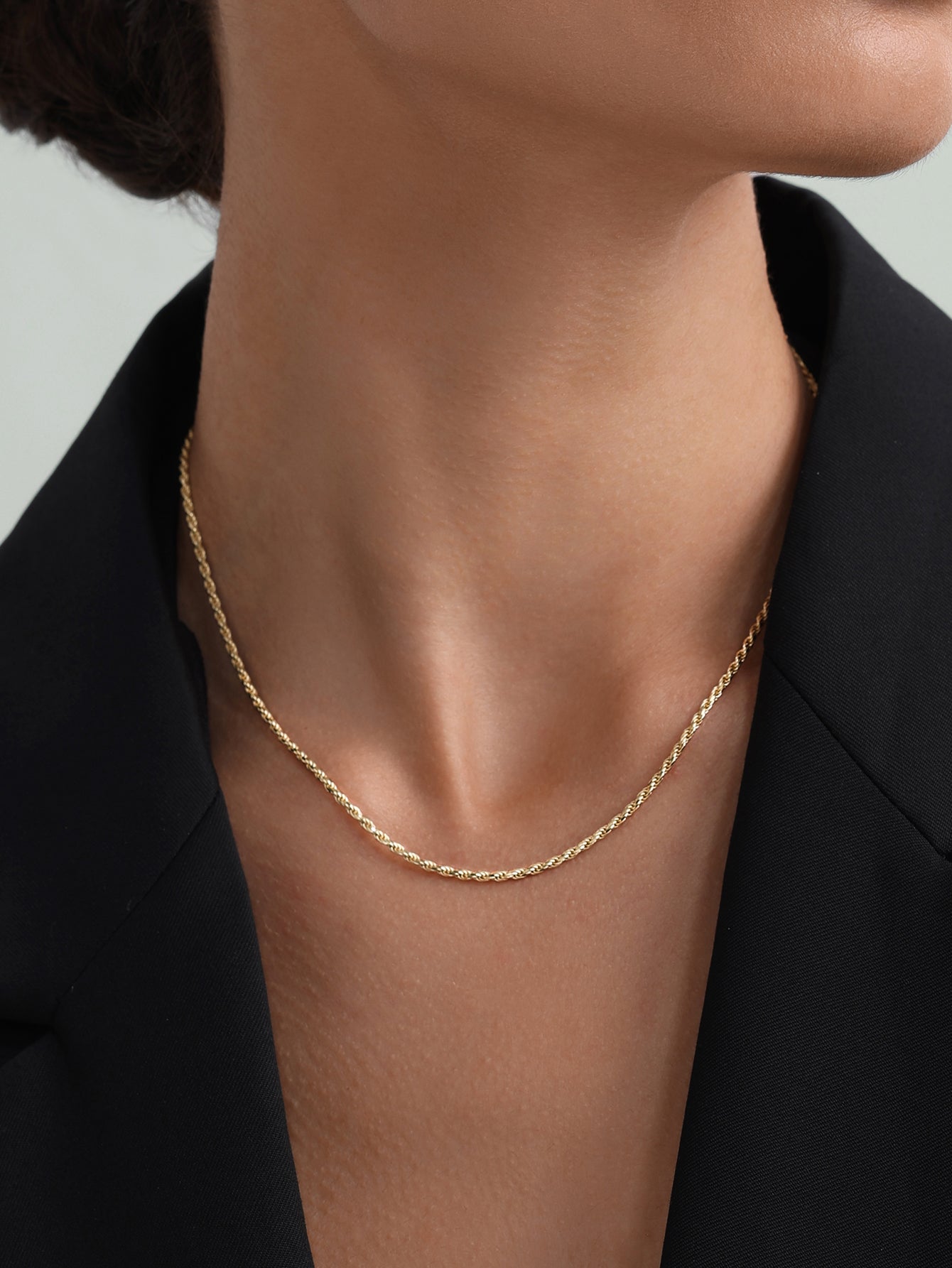 18k Gold Vermeil Curb Chain Necklace-aurivna