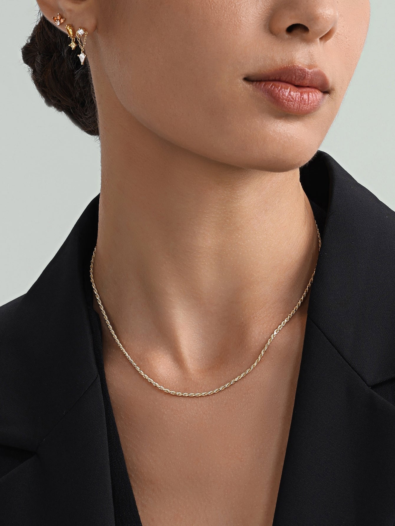 18k Gold Vermeil Curb Chain Necklace-aurivna