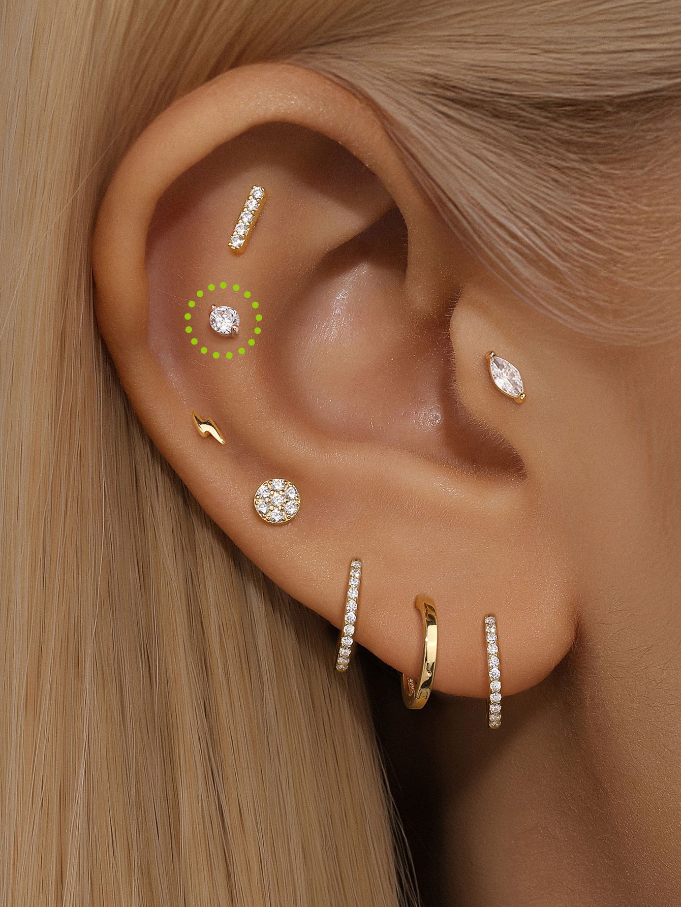 925 Sterling Silver Tiny Zircon Ear Piercing Stud 3.6mm-aurivna