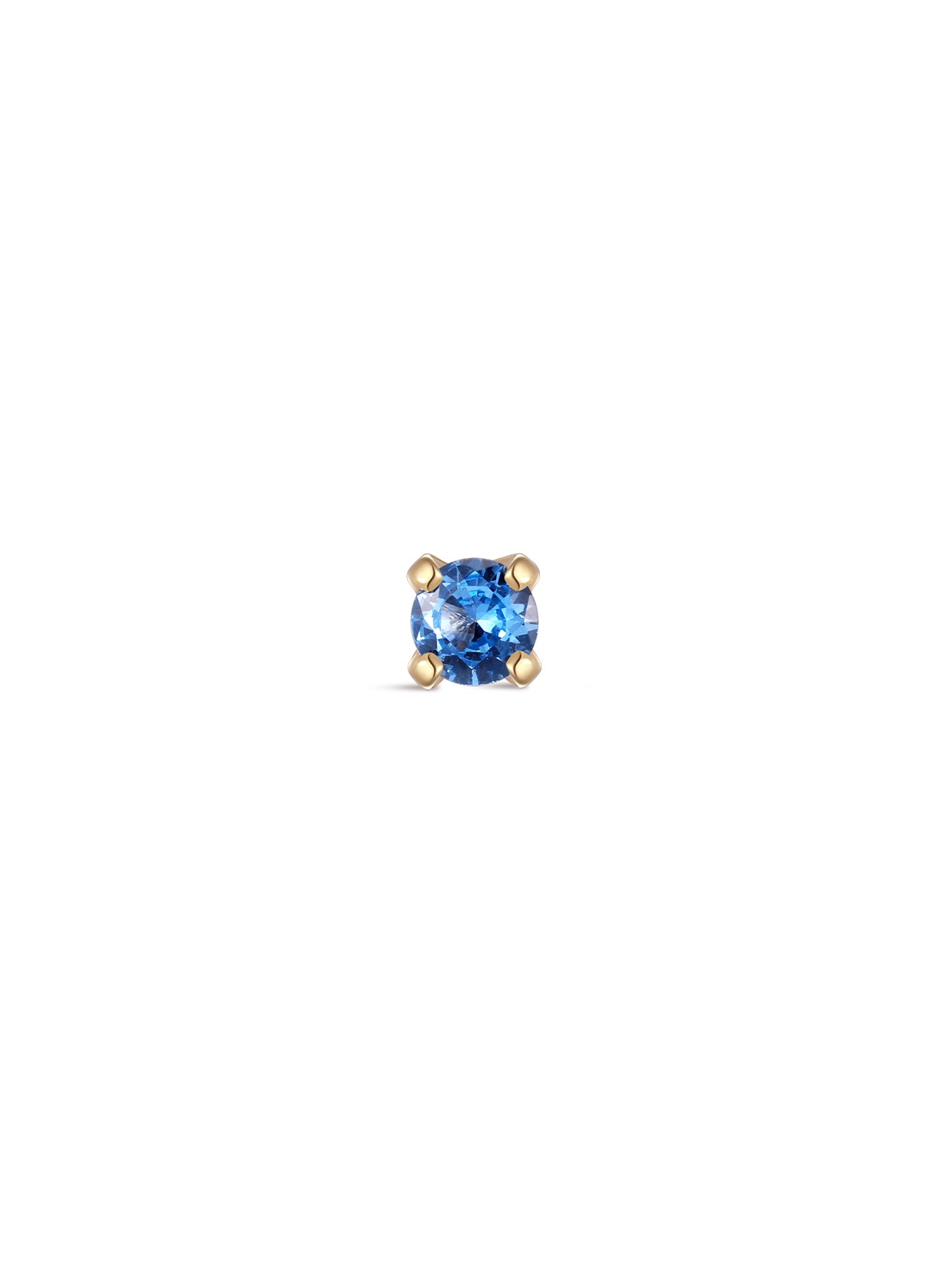 14K Solid Gold March Birthstone Stud-aurivna