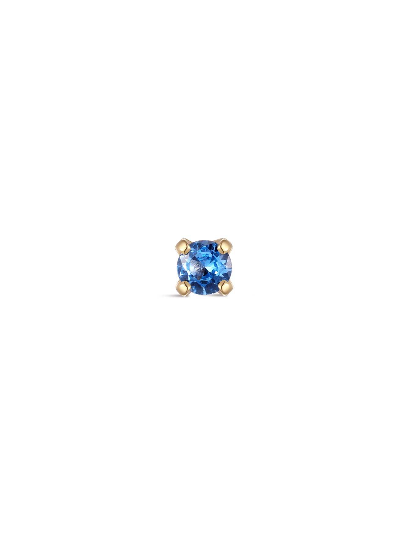 14K Solid Gold March Birthstone Stud-aurivna