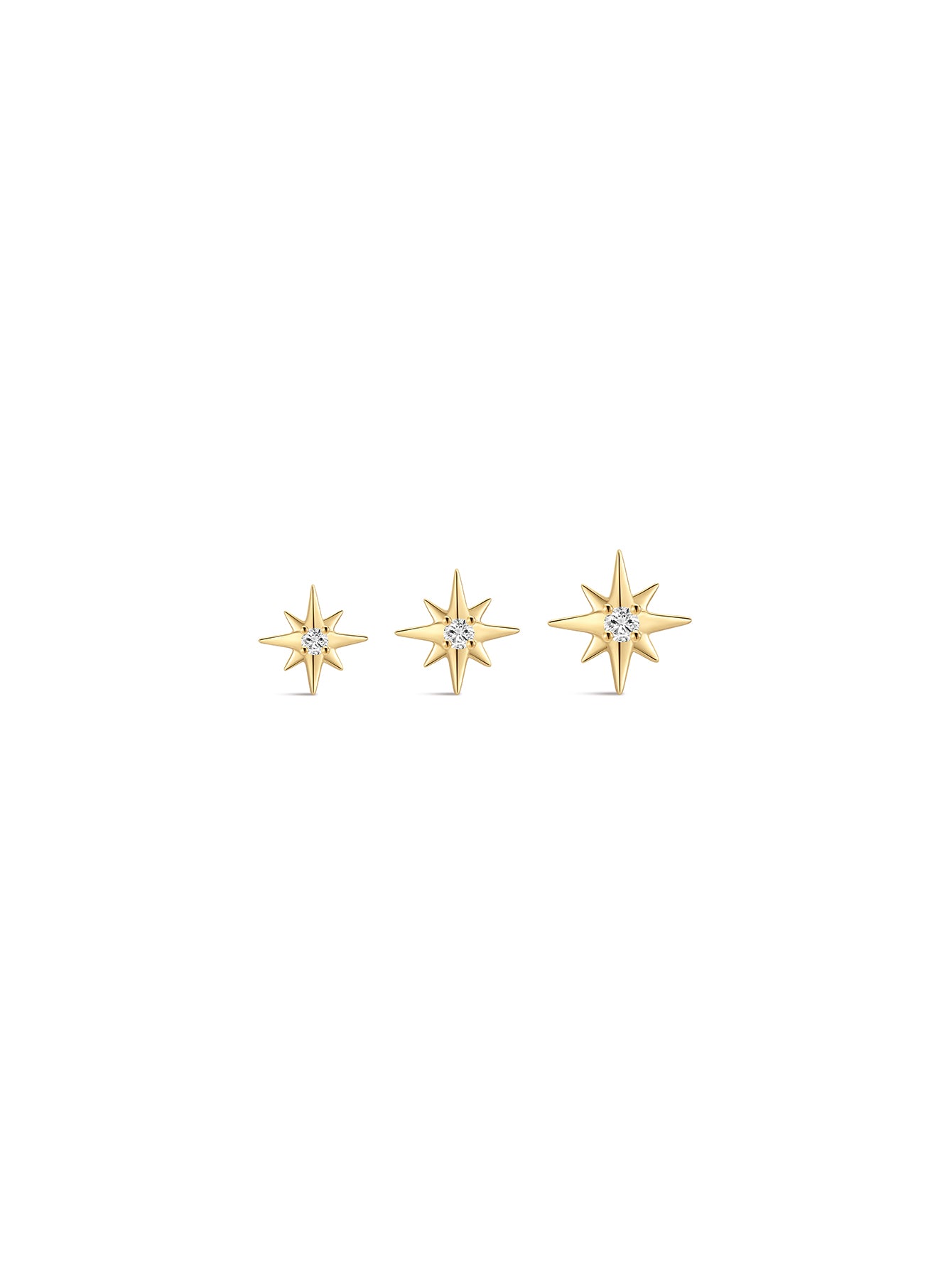 925 Sterling Silver Octagonal Ear Piercing Stud-aurivna