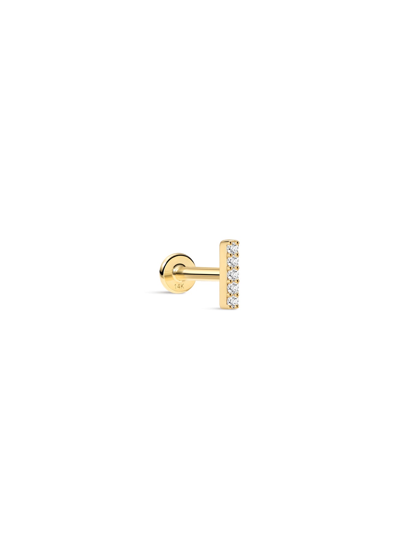 925 Sterling Silver Bar Ear Piercing Stud-aurivna
