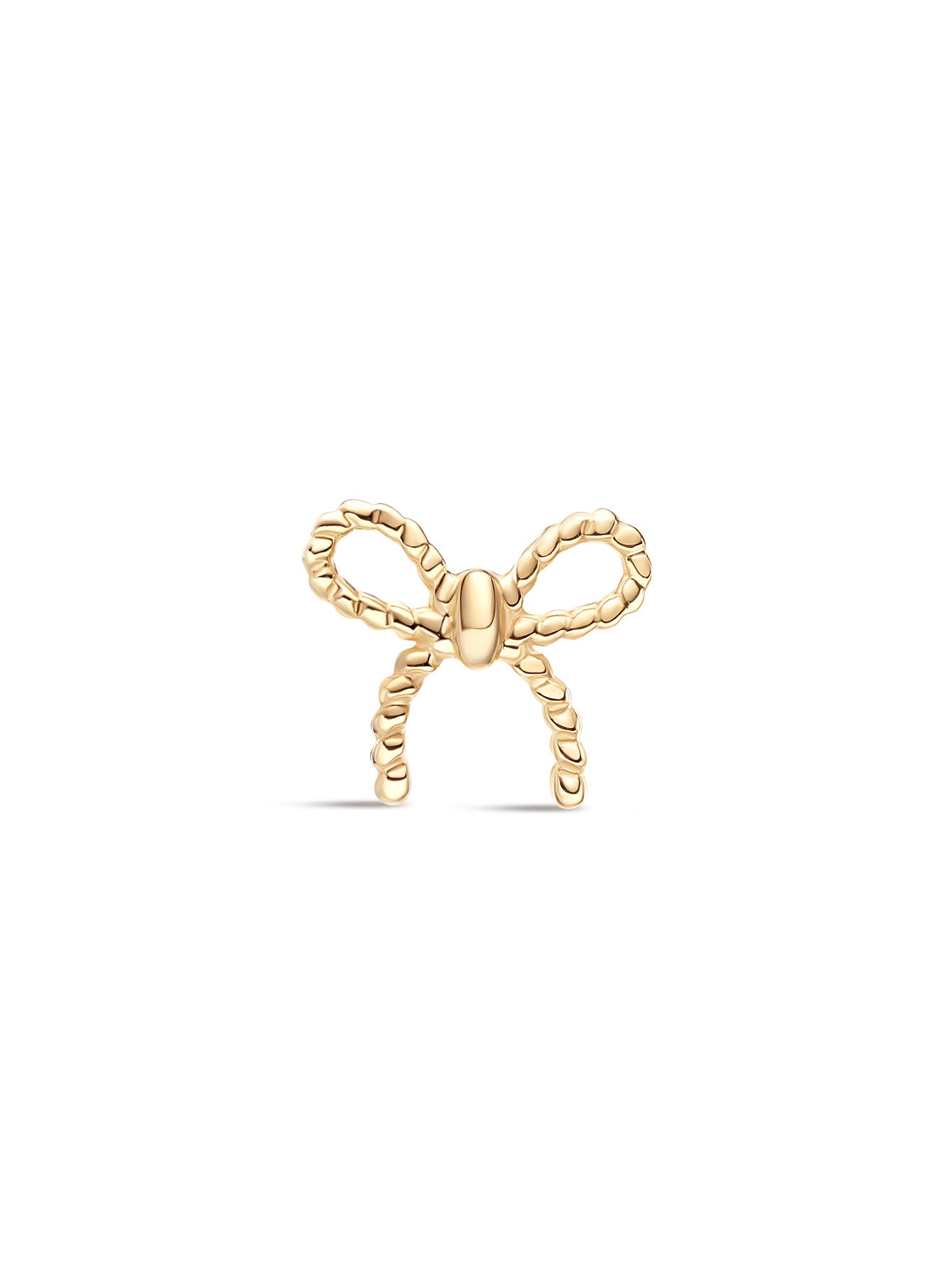 925 Sterling Silver Elegant Bow Ear Piercing Stud-aurivna