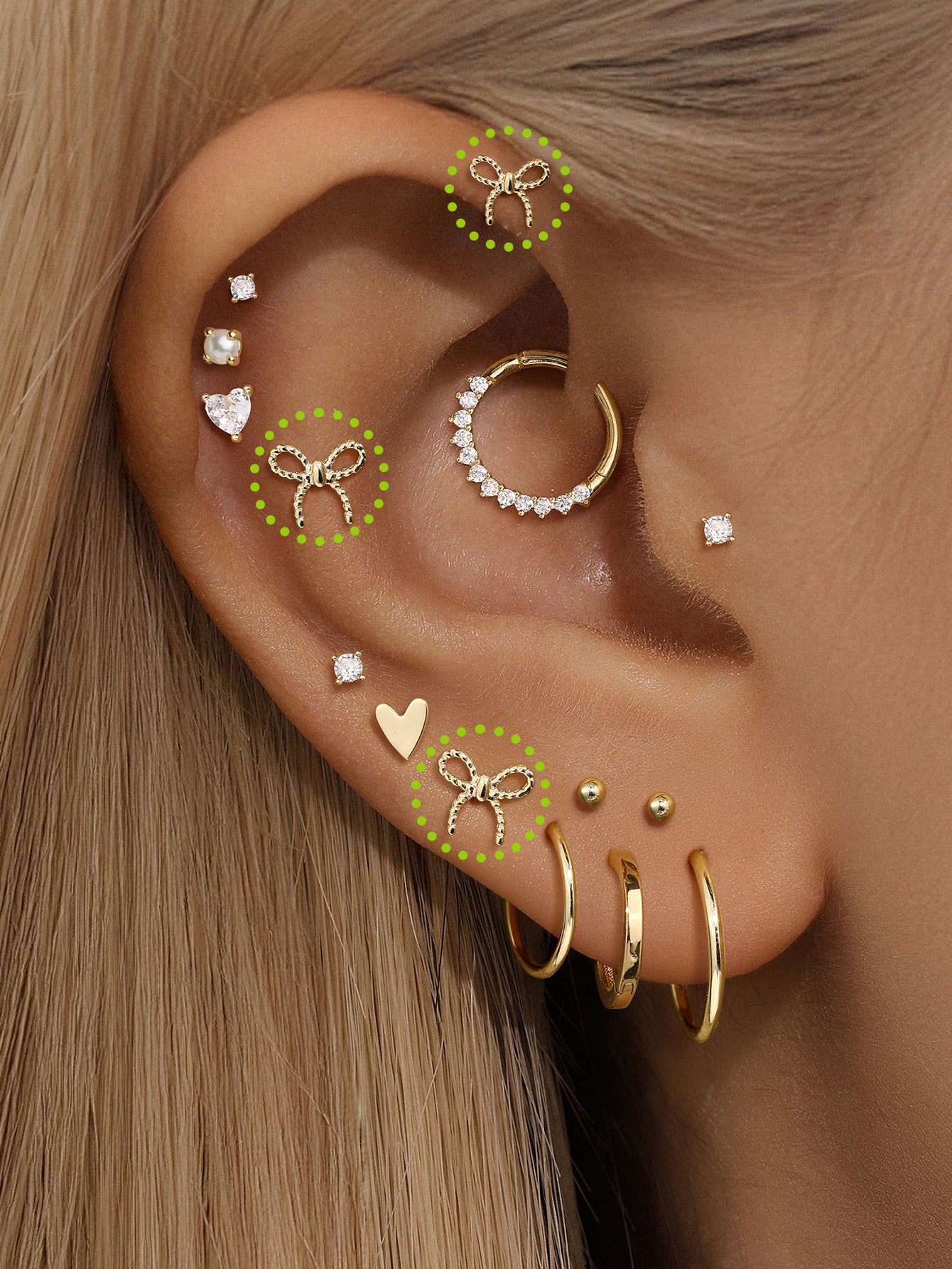 925 Sterling Silver Elegant Bow Ear Piercing Stud-aurivna