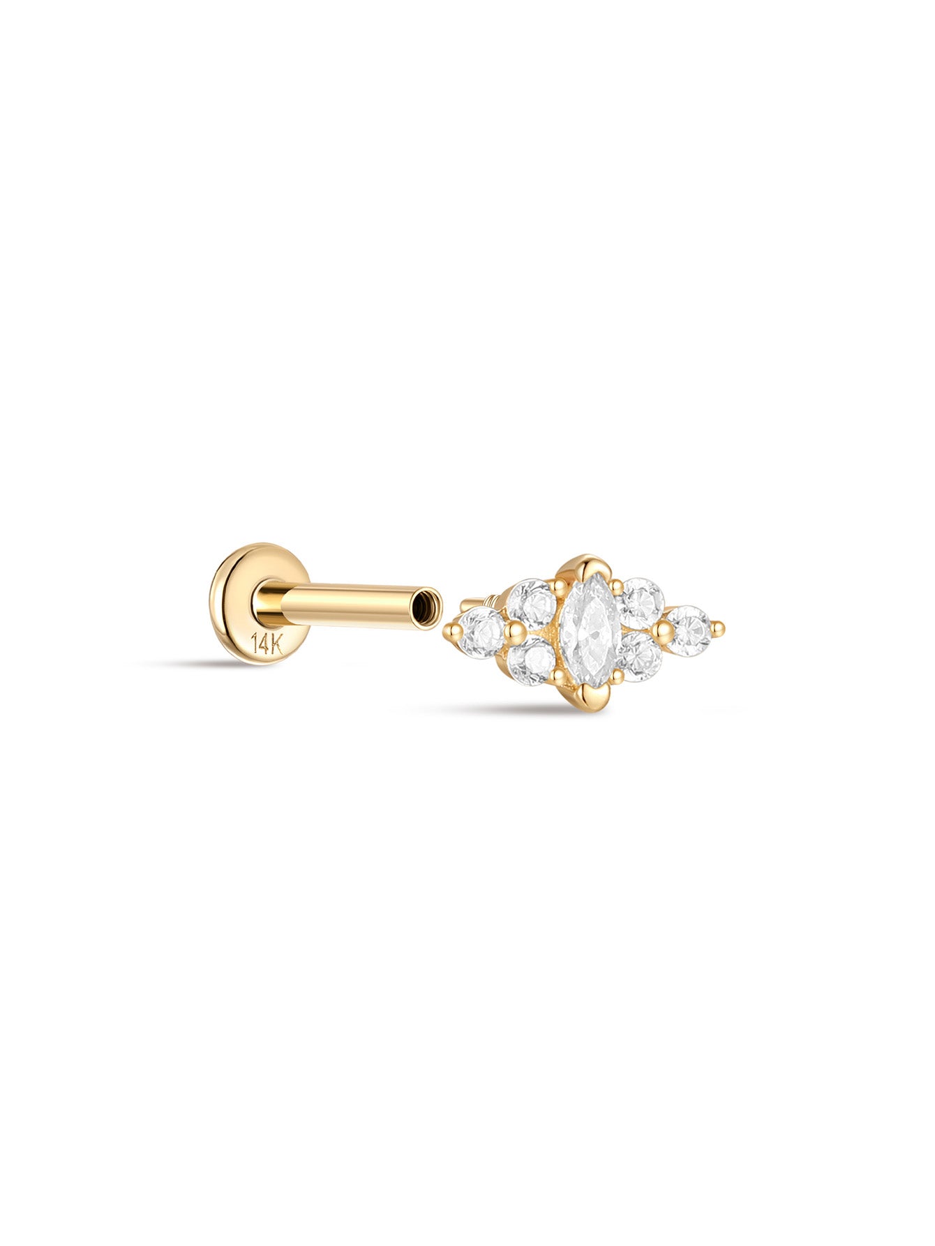 925 Sterling Silver Flying Wings Ear Piercing Stud-aurivna