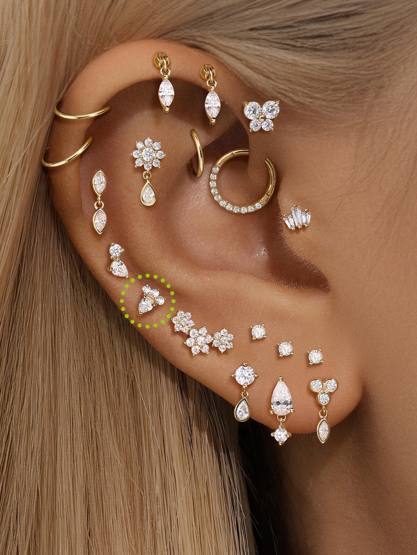 925 Sterling Silver Carrot Ear Piercing Stud-aurivna