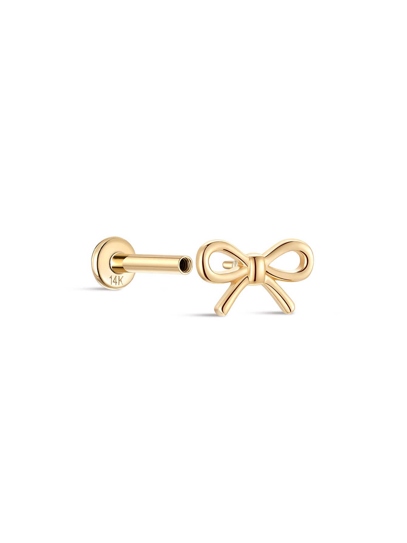 925 Sterling Silver Everyday Bow  Ear Piercing Stud-aurivna