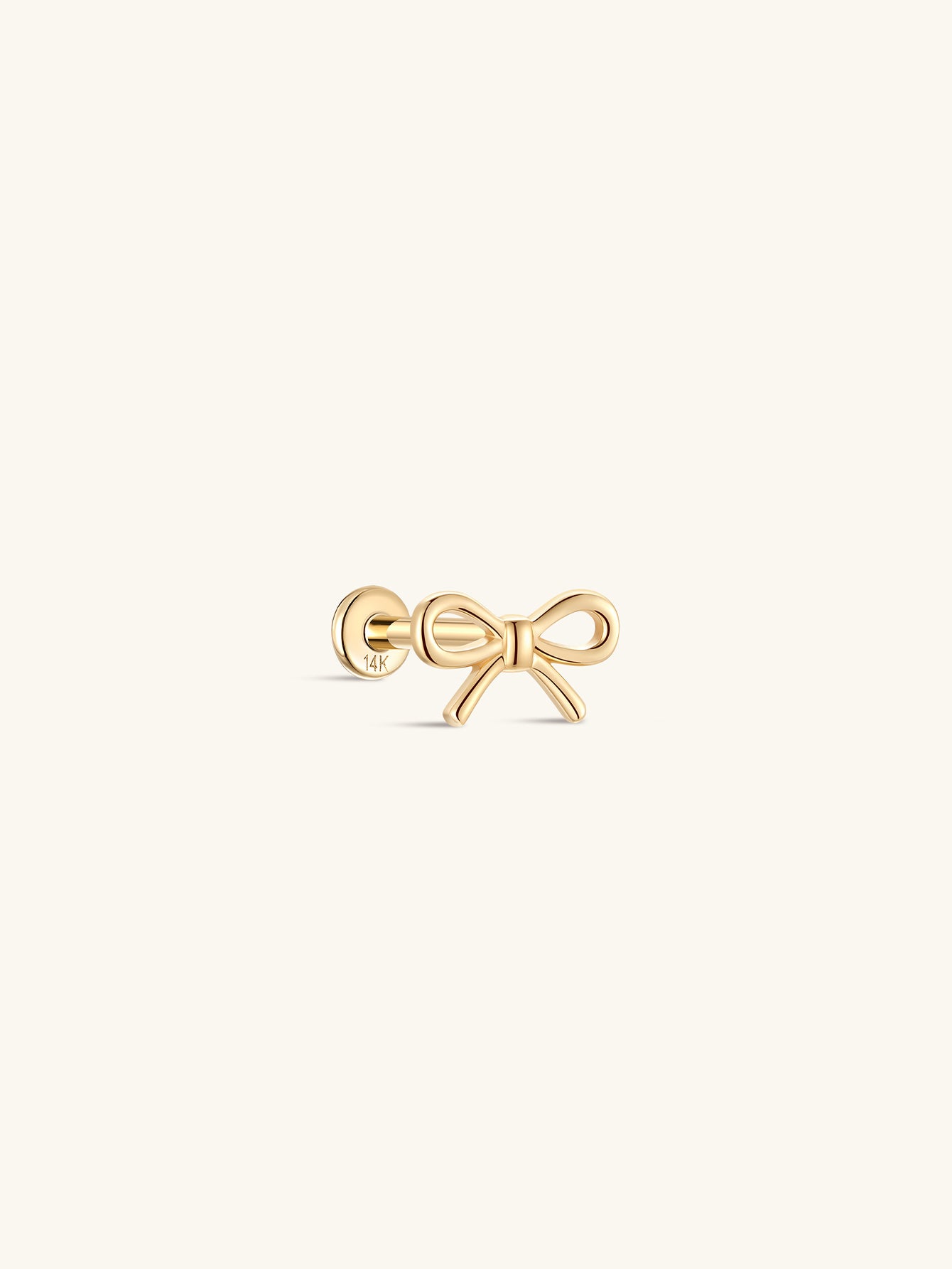925 Sterling Silver Everyday Bow  Ear Piercing Stud-aurivna