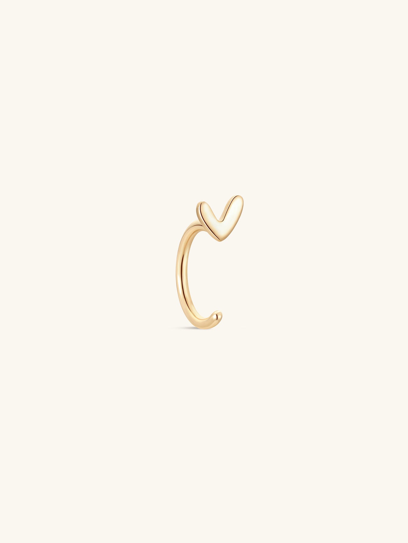 14K Solid Gold Adore Open Huggie Earrings-aurivna