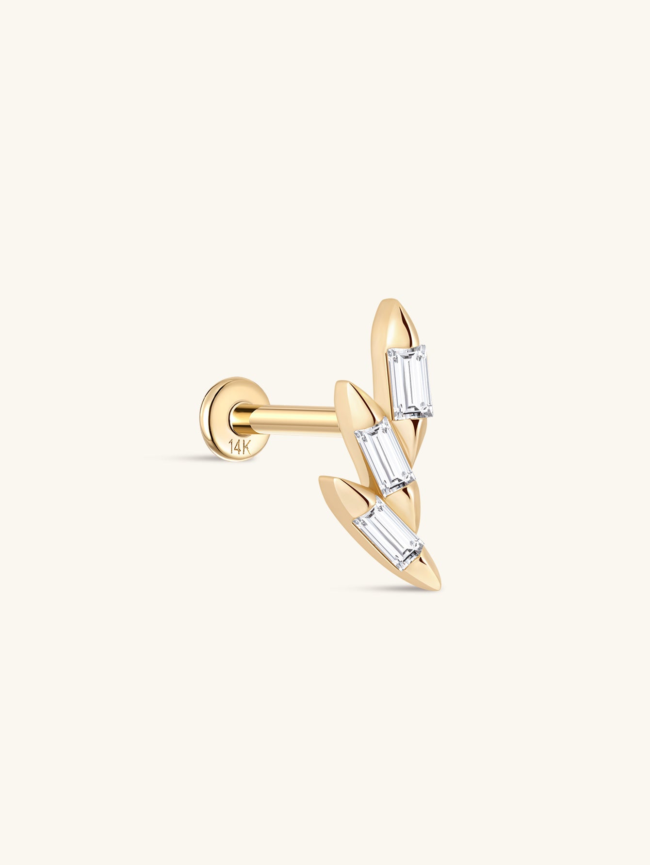 925 Sterling Silver Geometric Ear Piercing Stud-aurivna