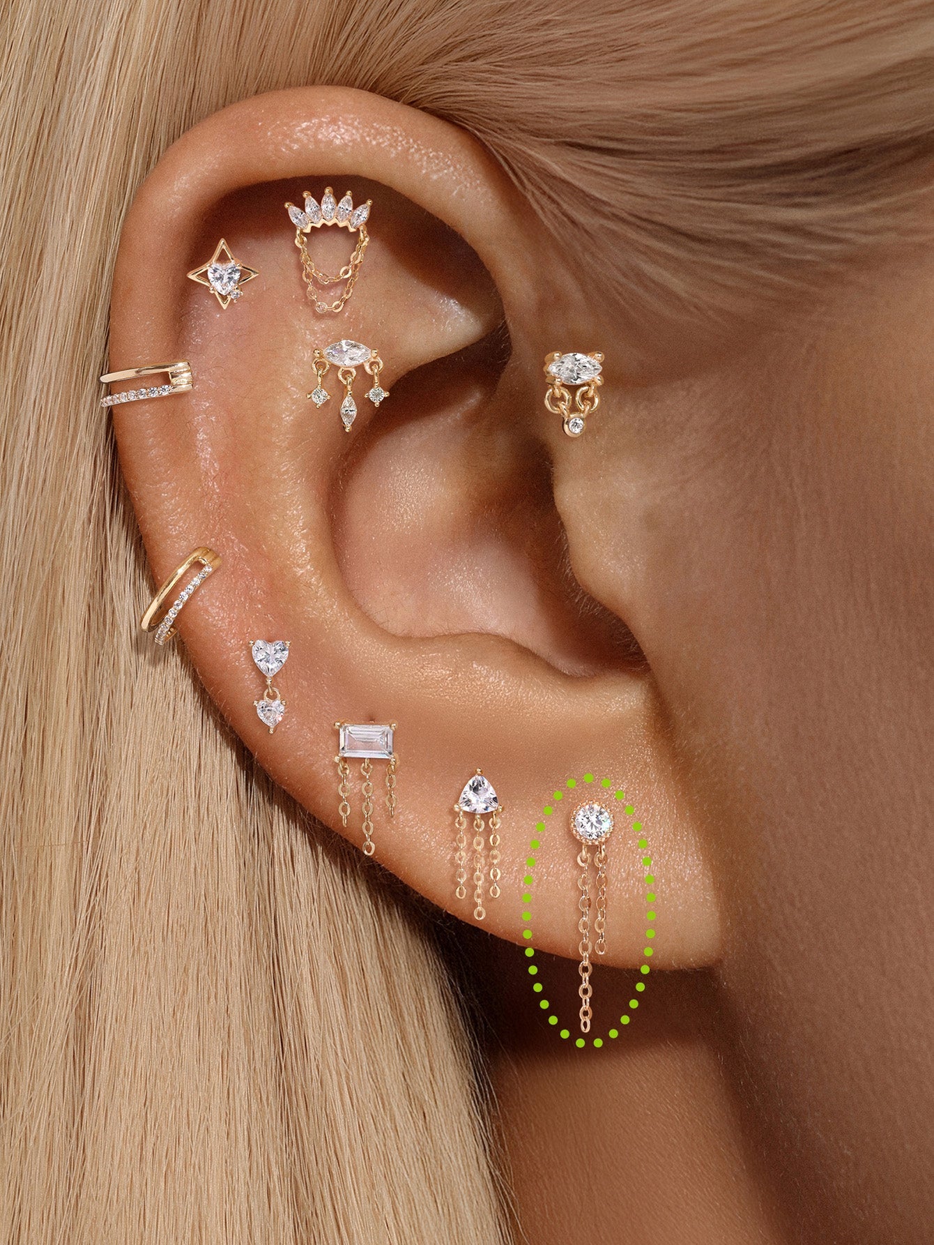 14k Solid Gold Single-stone Flat Back Stud Earrings-aurivna