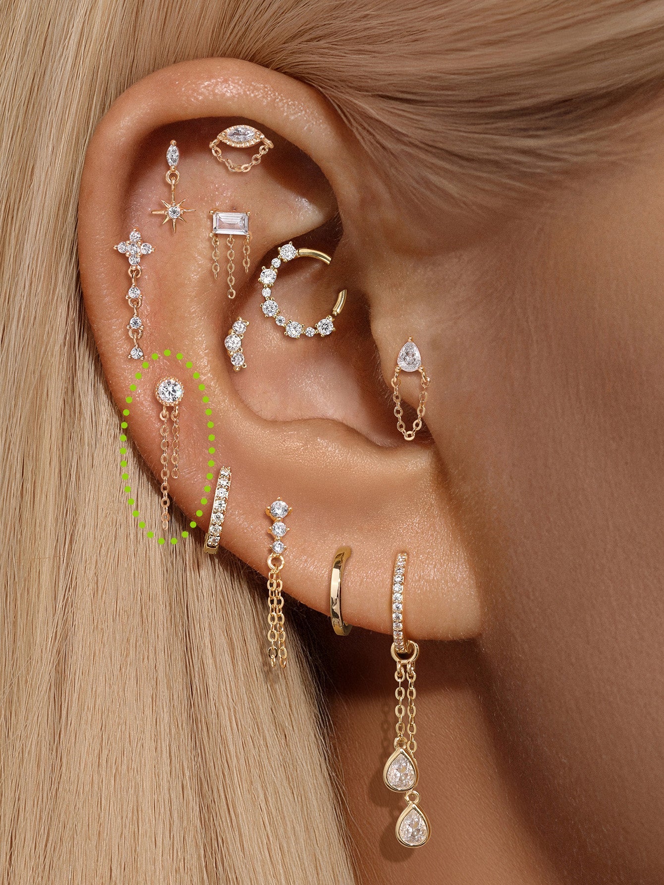 14k Solid Gold Single-stone Flat Back Stud Earrings-aurivna