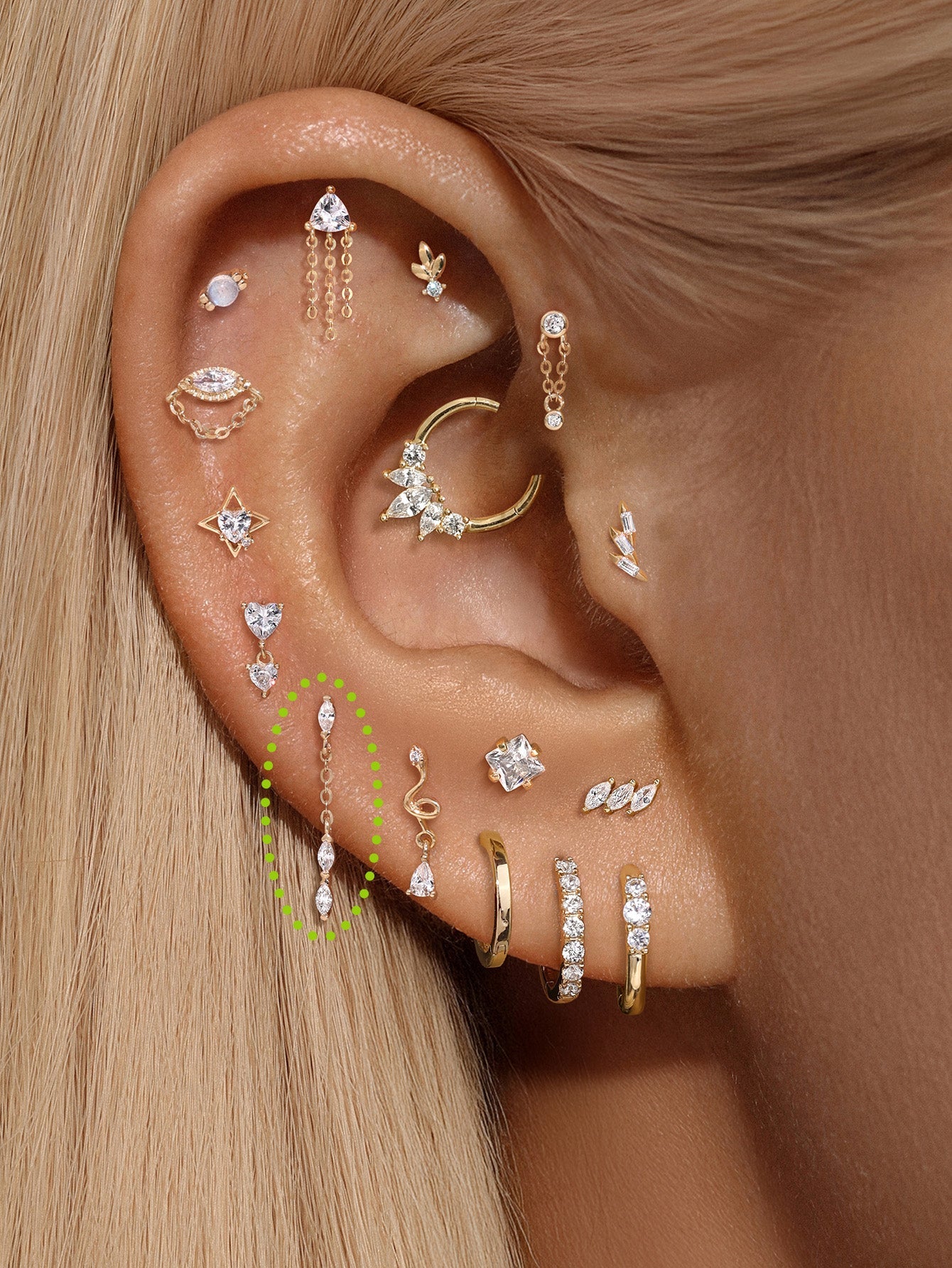 14k Solid Gold Marquise Flat Back Stud Earrings-aurivna