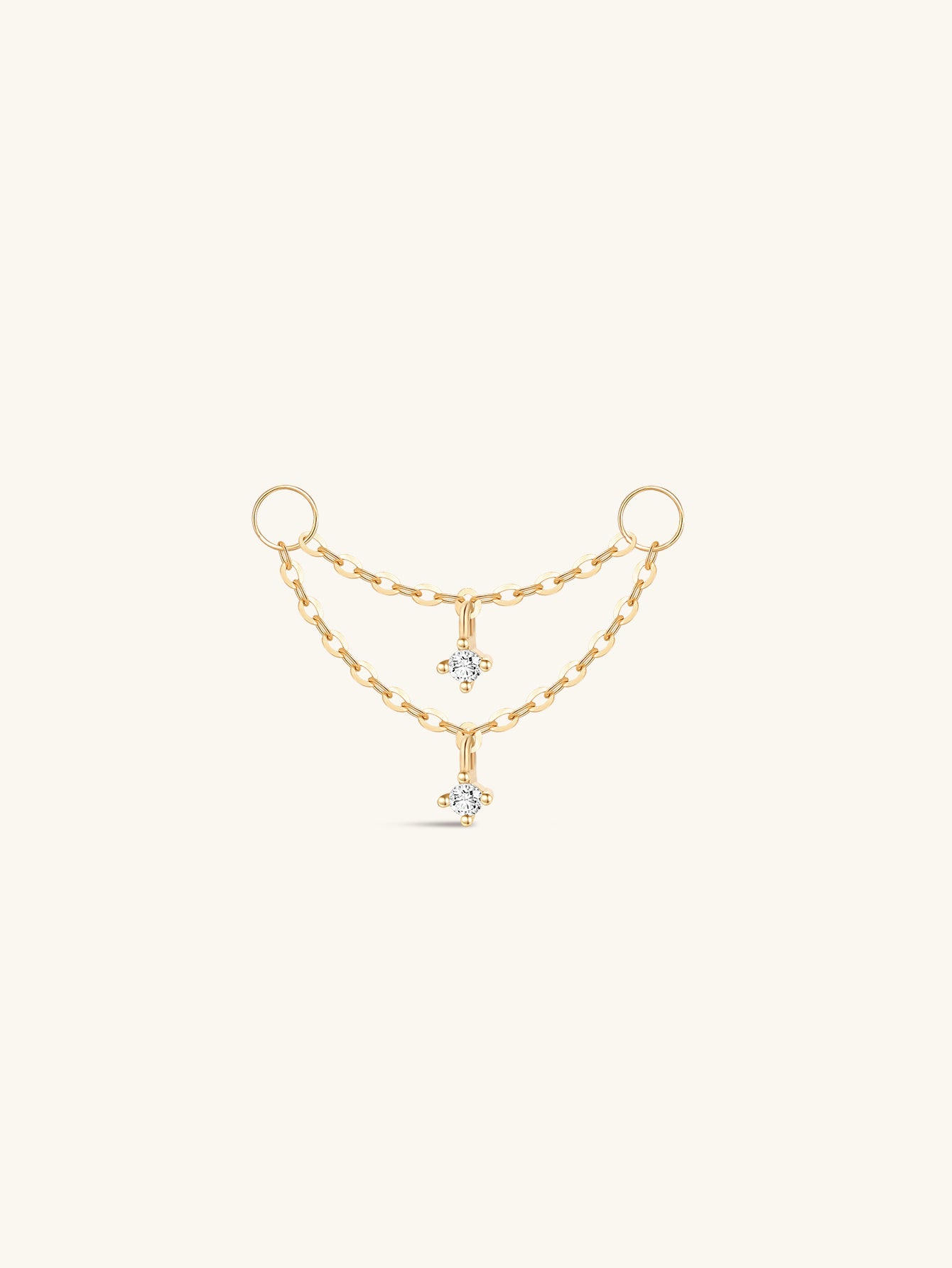 14k Solid Gold Double-layer Tassel Chain-aurivna